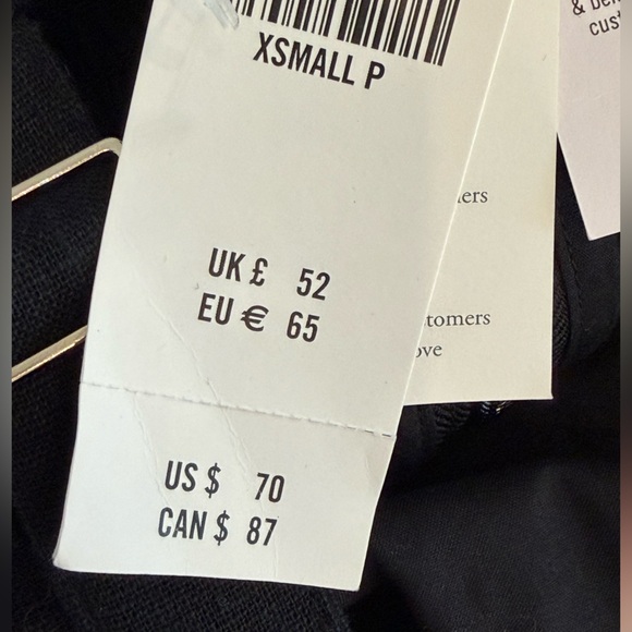 NWT Abercrombie Linen-Blend Wide Strap Mini Dress Black XS Petite 🖤 - Picture 3 of 11